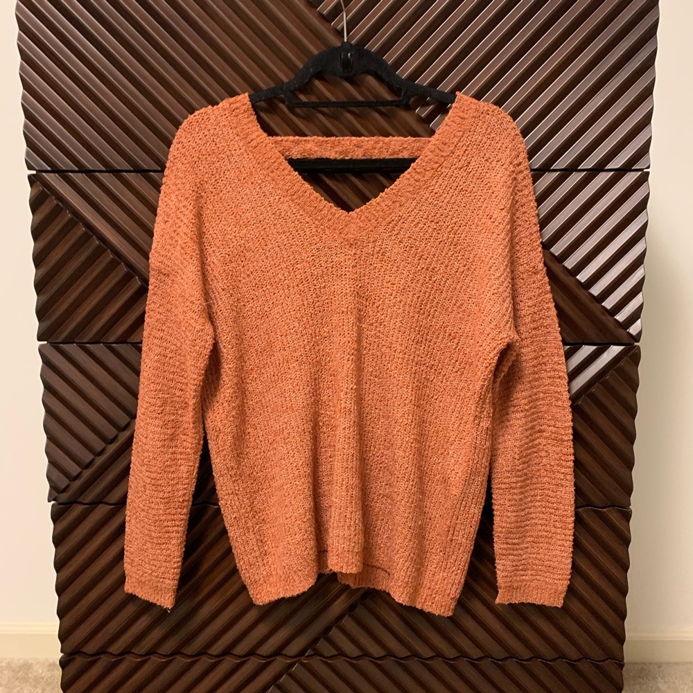 NWOT cute orange knit sweater!